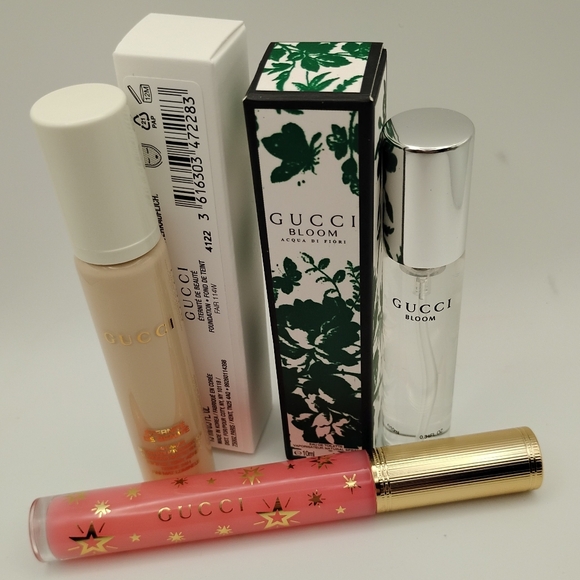 Gucci Other - BNIB Gucci Makeup & Fragrance Bundle- Foundation, Lip Gloss, & Gucci Bloom
